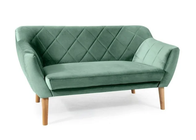 Dvivietė sofa Signal Karo 2 Velvet Bluvel 78 žalios spalvos