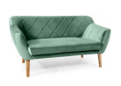Dvivietė sofa Signal Karo 2 Velvet Bluvel 78 žalios spalvos