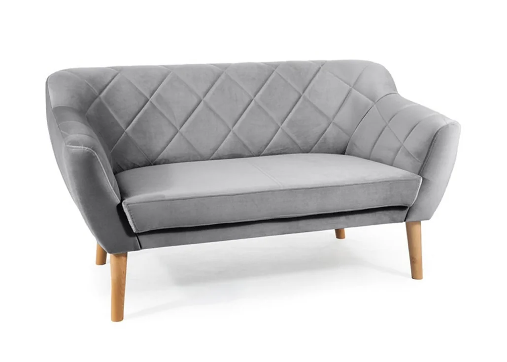 Dvivietė sofa Signal Karo 2 Velvet Bluvel 14 pilkos spalvos