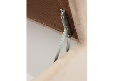 Smėlio spalvos elegantiška banketė LAG-KLA Klassik, pagaminta iš veliūrinio audinio. Banketė turi talpią daiktadėžę.