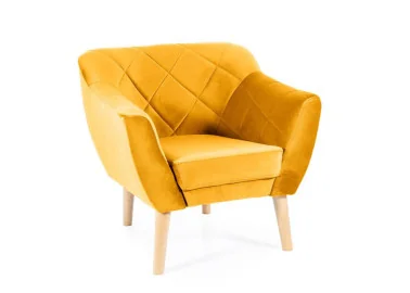 Fotelis Signal Karo 1 Velvet Bluvel 68 garstyčių spalvos