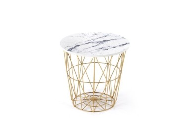 HARISSAG coffee table gold  white marble1