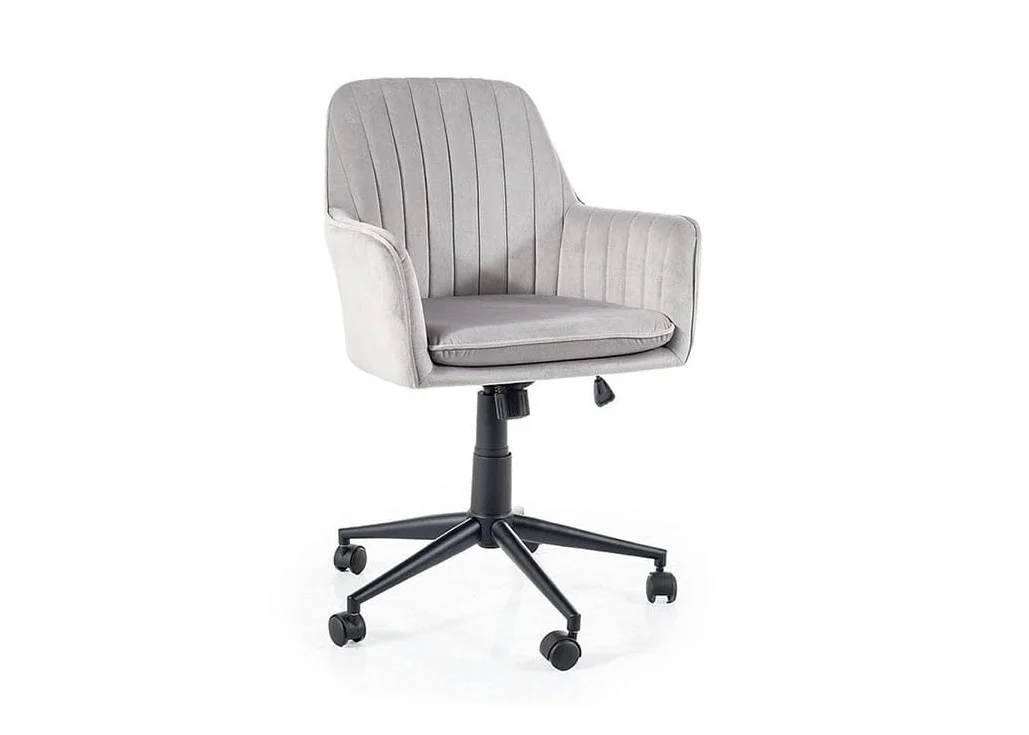 Darbo kėdė Signal Q-886 Velvet Bluvel 03 pilkos spalvos