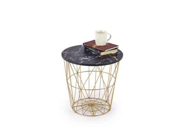 HARISSAG coffee table gold  black marble0