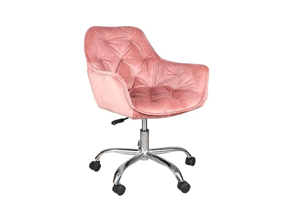 Darbo kėdė Signal Q-190 Velvet Bluvel 52 rožinės spalvos