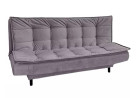 Šiuolaikiška, stilinga ir patogi sofa-lova aptraukta švelniu veliūriniu audiniu pilkos spalvos
