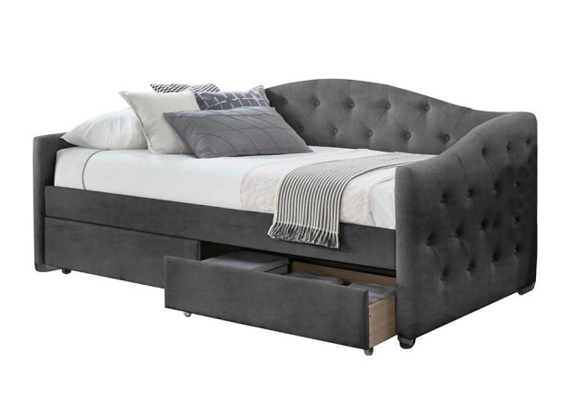 ALOHA - viengulė  lova su dviem stalčiais pilkos spalvos