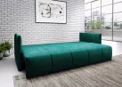 Elegantiška ir moderni veliūrinio audinio sofa-lova su pagalvėlėmis žalios spalvos Rob Asp