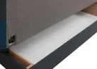 Klasikinio dizaino, praktiška sofa-lova pilka ir mėlyna