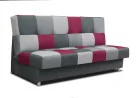 Klasikinio dizaino, praktiška sofa-lova pilka ir bordo