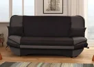 Stilinga ir praktiška sofa-lova su pagalvėlėmis juodos ir pilkos spalvos