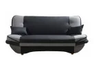 Stilinga ir praktiška sofa-lova su pagalvėlėmis juodos ir pilkos spalvos
