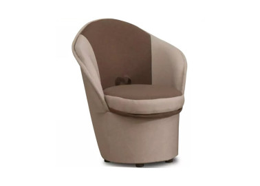 Stilingas praktiškas mažas foteliukas ROB-PAT su daiktadėže po sėdimąja dalimi. Galimi du spalviniai variantai - rudas arba pilkas.