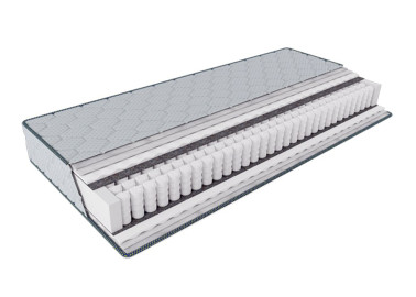 Dvipusis vidutiniškai kietas čiužinys su Pocket Spring spyruoklių sistema, 19 cm aukščio. Pagaminta Ukrainoje