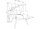 Bordo spalvos fotelis Tyrion su aukštu atlošu, patogiais porankiais ir metalinėmis kojelėmis.
