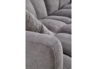 Elegantiško dizaino pilkos spalvos sofa su aukštomis siauromis kojelėmis. Sofa turi relaksacinę funkciją - nugaros atlošas atsilenkia atgal, taip sukuriant erdvę poilsiui, o pilnai nulenkus žemyn - plačią miegamą erdvę.