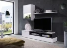 modernaus dizaino svetainės baldų komplektas baltos ir juodos spalvos