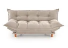 Smėlio spalvos minkšta lyg debesėlis sofa-lova Pillow su minkštu gobeleno paviršiumi, turinti pakeliamu šonu funkciją ir medines kojeles. Universalus baldas, kuris puikiai tinka naudoti tiek sėdėjimui, tiek miegui, pasižymi šiuolaikišku dizainu ir patogumu.