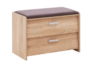 Sonoma ąžuolo, šviesiai rudos spalvos stilinga batų dėžė Komfort 1 su paminkštinimu atsisėsti. Su dvejomis atverčiamomis durelėmis