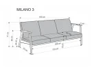Trijų vietų sofa su tvirtu mediniu rėmu ir kreminės spalvos pagalvėlėmis.Tai minimalistinio ir klasikinio stiliaus baldas, idealiai tinkantis elegantiškam ir jaukiam interjerui, siūlantis patogumą bei stabilumą.