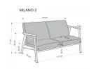 Dviejų vietų sofa su tvirtu mediniu rėmu ir kreminės spalvos pagalvėlėmis.

Tai minimalistinio ir klasikinio stiliaus baldas, idealiai tinkantis elegantiškam ir jaukiam interjerui, siūlantis patogumą bei stabilumą.