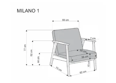 Šis modernus fotelis yra sukurtas skandinaviško minimalistinio dizaino stiliumi. Jo rėmas pagamintas iš natūralaus medžio, kuris suteikia konstrukcijai tvirtumo ir išskirtinio šilumos pojūčio.