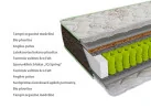 Dvipusis kietas ir labai kietas čiužinys su IQ spring spyruoklių sistema, kokoso sluoksniu ir anglies putomis, 22 cm aukščio. Pagaminta Ukrainoje