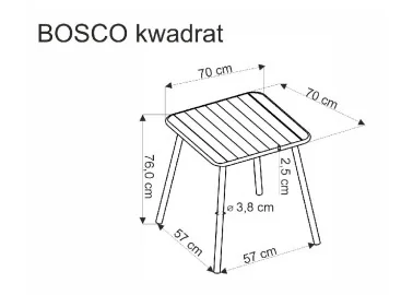 Bosco baltas kvadratinis stalas – minimalistinis ir stilingas sprendimas jūsų interjerui.