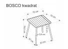 Bosco baltas kvadratinis stalas – minimalistinis ir stilingas sprendimas jūsų interjerui.