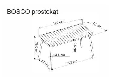 Stačiakampis juodas stalas BOSCO – universalus ir modernus sprendimas, puikiai derantis su kitais baldais.