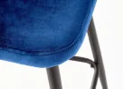 Stilinga ir moderni baro kėdė H96. Subtili mėlyna spalva, juodos metalinės kojelės ir aukščio reguliavimo funkcija užtikrina patogumą bei eleganciją jūsų erdvėje.