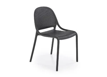 Minimalistinio stiliaus plastikinė juoda kėdė K532, puikiai papildys jūsų interjerą.