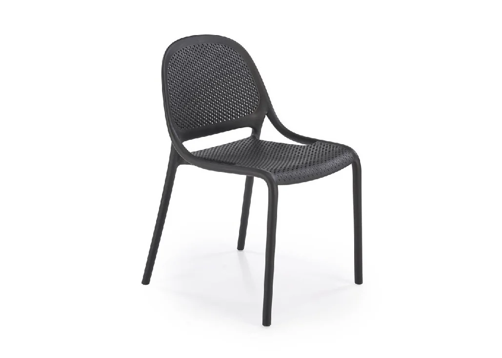 Minimalistinio stiliaus plastikinė juoda kėdė K532, puikiai papildys jūsų interjerą.