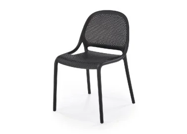 Minimalistinio stiliaus plastikinė juoda kėdė K532, puikiai papildys jūsų interjerą.