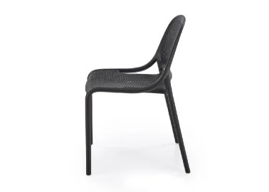 Minimalistinio stiliaus plastikinė juoda kėdė K532, puikiai papildys jūsų interjerą.