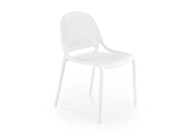 Minimalistinio stiliaus plastikinė balta kėdė K532, puikiai papildys jūsų interjerą.