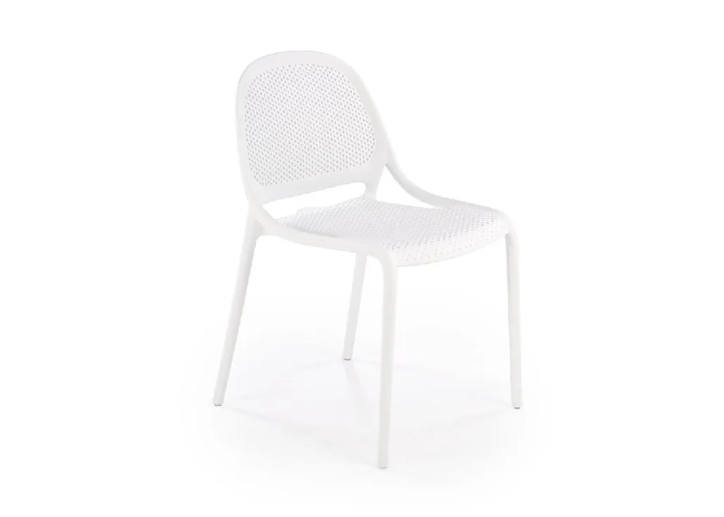 Minimalistinio stiliaus plastikinė balta kėdė K532, puikiai papildys jūsų interjerą.