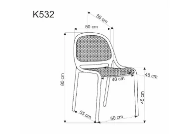 Kėdė Halmar K532 pilka