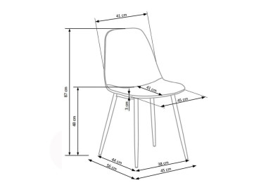 Kėdė Halmar K316 pilka