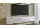 modernaus dizaino ant sienos kabinama TV spintelė baltos spalvos