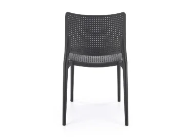 Elegantiško dizaino juoda metalinė kėdė K514 su juodomis kojelėmis.