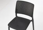 Elegantiško dizaino juoda metalinė kėdė K514 su juodomis kojelėmis.