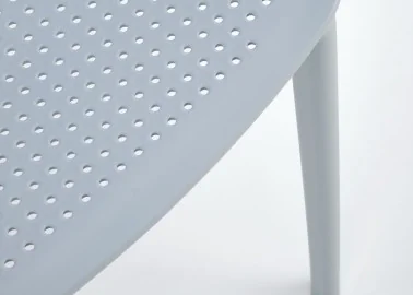 Elegantiško dizaino šviesiai mėlyna metalinė kėdė K514 su metalinėmis kojelėmis.