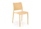 Elegantiško dizaino oranžinė metalinė kėdė K514 su metalinėmis kojelėmis.