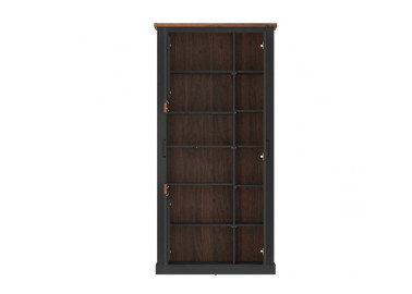 Rustic stilliaus vitrina antracito pilkos ir Amareto spalvos Hadsono ąžuolo spalvos.