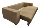 Ypatingai žavi, minkšta ir patogi smėlio spalvos sofa-lova ALL-CHI nepaliks abejingų! Sofa-lova su aukštos kokybės velvetiniu audiniu, erdvia patalynės dėže ir miegama dalimi, kurios dydis net 160 x 200 cm!