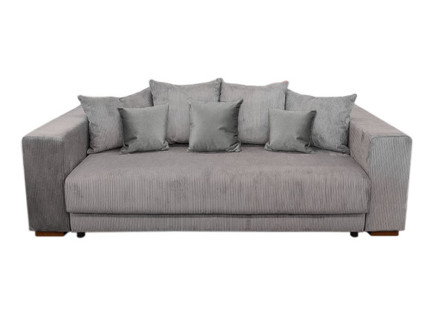 Ypatingai žavi, minkšta ir patogi pilkos spalvos sofa-lova ALL-CHI nepaliks abejingų! Sofa-lova su aukštos kokybės velvetiniu audiniu, erdvia patalynės dėže ir miegama dalimi, kurios dydis net 160 x 200 cm!