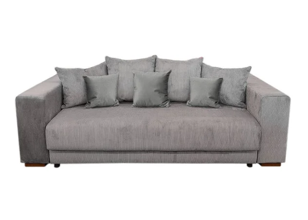Ypatingai žavi, minkšta ir patogi pilkos spalvos sofa-lova ALL-CHI nepaliks abejingų! Sofa-lova su aukštos kokybės velvetiniu audiniu, erdvia patalynės dėže ir miegama dalimi, kurios dydis net 160 x 200 cm!