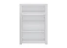 Minimalistinio stiliaus komoda matinės baltos spalvos.