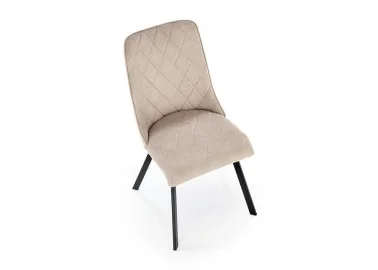 Elegantiška smėlio spalvos valgomojo kėdė K561 su milteliniu būdu dažytomis metalinėmis kojelėmis. Ergonomiškas nugaros atlošas garantuos komfortą sėdėjimo metu.